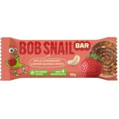 Фруктово-ягодно-ореховый батончик Bob Snail Яблоко-Клубника-Кешью-Криспы Киноа 35 г Улитка Боб 4820287102510