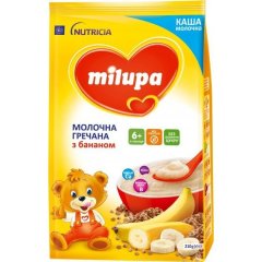 Каша молочна гречана з бананом Milupa для дітей від 6 місяців, 210 г 5900852054778