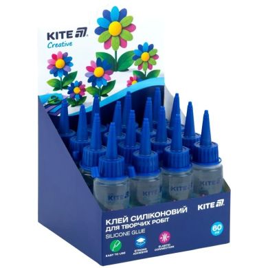 Клей силіконовий, 60 мл, ковпачок-дозатор Kite Creative K-1135