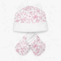 Комплект: шапочка и царапки My Little Pie Chloe Pink 1/3 месяцев (56-62) SET010, 3/6 місяців (62-68), 62