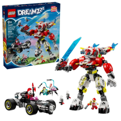 Конструктор Робот-тигр Купера та Хот-род авто Зеро LEGO DREAMZzz 71497