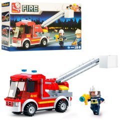 Конструктор SLUBAN «Fire»: пожежна машина, фігурка, 136 деталей M38-B0632