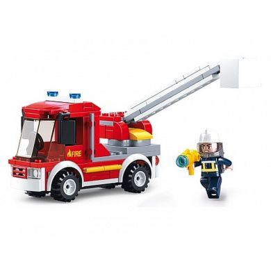 Конструктор SLUBAN «Fire»: пожарная машина, фигурка, 136 деталей M38-B0632