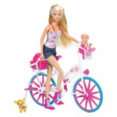 Кукольный набор Simba Штеффи с малышом на велосипеде 5739050