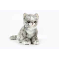 М'яка іграшка Жакардове сіре кошеня, що сидить висота 19см Hansa 7063
