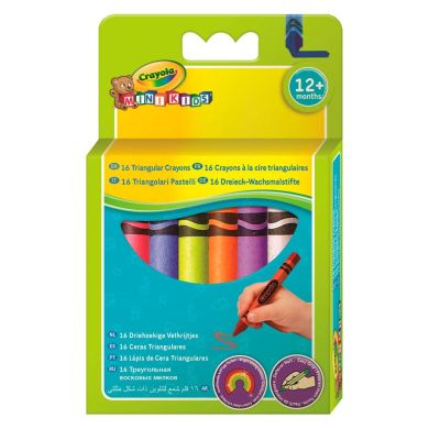 Mini Kids Набор треугольного воскового мела для малышей, 16 шт Crayola 256316.112