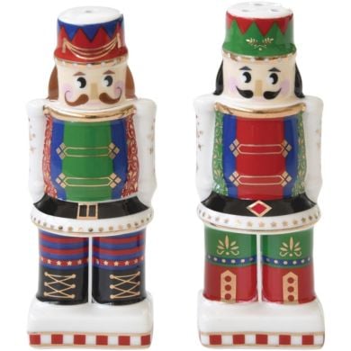 Набор солонки и перечницы h9см из фарфора в коробке NUTCRACKER POZZI MILANO 2191NUTC