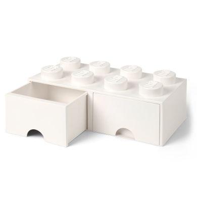 Пластиковий кубик для зберігання 8, з ящиками, білий 40061735