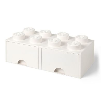 Пластиковий кубик для зберігання 8, з ящиками, білий 40061735