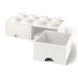 Пластиковый кубик для хранения 8, с ящиками, белый 40061735