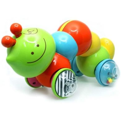 Розвивальна іграшка-каталочка Sensory Гусеничка в ассортименте 004377S, Різнокольоровий