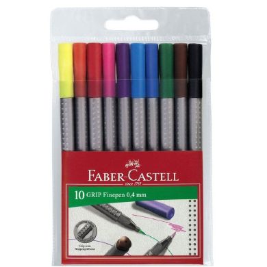 Ручка капиллярная Faber-Castell «Grip Finepen» 0,4мм розовая 22259