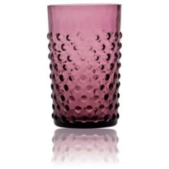 Стакан для напитков Hobnail, Violet, золотой ободок, 1шт*200 21013/200-361/27G