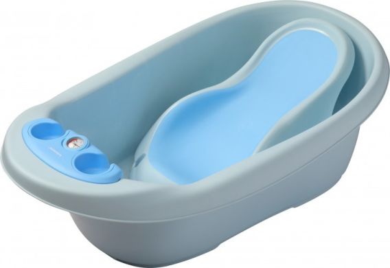 Ванночка с термометром Babyhood Дельфин Голубая BH-314B, Голубой