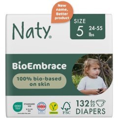 Детские подгузники BioEmbrace ECO BY NATY, размер 5 (11-25 кг), 40шт. в упаковке Eco By Naty 7330933000277