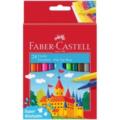 Фломастери Faber-Castell Felt tip Замок в картонній коробці 24 кольору 31632