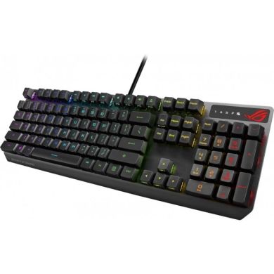 Клавиатура Asus ROG Strix Scope, black (USB, RX Red, ENG/RU) 90MP0240-BKRA00