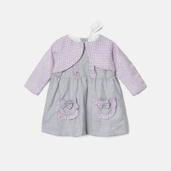 Кофта детская на девочку + платье Fiorella 3/6 Серый 4909
