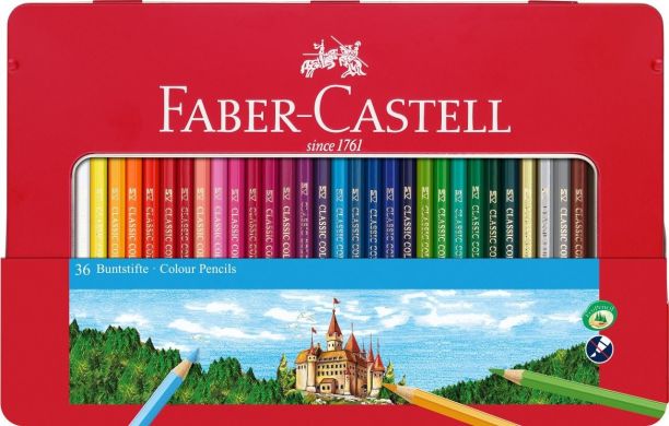 Набір кольорових олівців Faber-Castell Замок 36 кольорів 26176