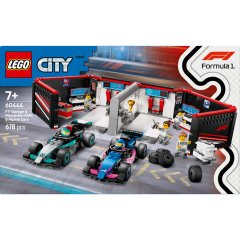 Конструктор Гараж F1 та автомобілі Mercedes-AMG і Alpine LEGO City 60444