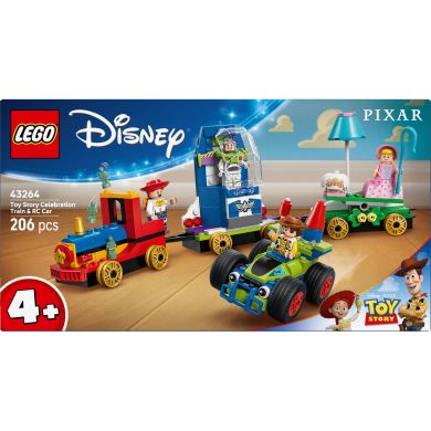 Конструктор Празднование из истории Игрушек: поезд и авто для гонки LEGO Disney Pixar 43264