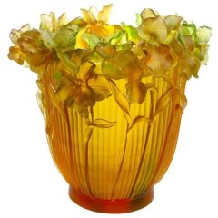 Хрустальная ваза Iris, янтарная, h26 см CRISTAL DE PARIS 4070/A, 26