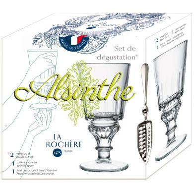 Набір для коктейлів La Rochere ABSINTHE (2 склянки 300 мл, ложка), 640501