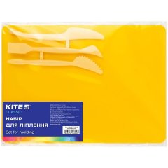 Набір для ліплення(дощечка 180х250 мм+ 3 стеки),жов.Kite Classic Kite K-1140-08