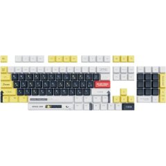 Набор кейкапов DARK PROJECT PBT keycaps, ENG/RU/RU White/Yellow бело-желтый DP-KS-1036