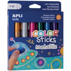 Набір кольорових фломастерів: металік APLI Kids 14405