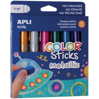 Набір кольорових фломастерів: металік APLI Kids 14405