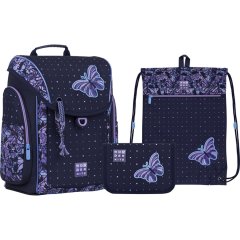 Набір рюкзак + пенал + сумка для взуття WK 583 Butterfly Kite SET_WK22-583S-1