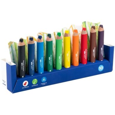 Олівці кольорові 3в1, 10 шт. з точилкою, Kite Creative K-1055