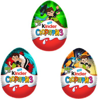 Шоколадное яйцо Kinder Surprise в ассортименте 20 г 80741244