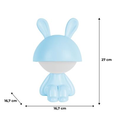 Світильник-нічник LED з акумулятором Cute Bunny, блакитний Kite K25-316-1-3