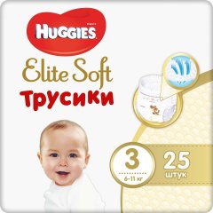 Трусики-підгузки Huggies Elite Soft Pants 3 (M) 25 шт. 9401480 5029053546964, 25