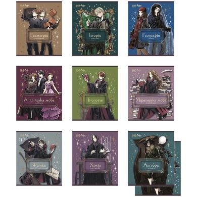 Зошит предметний, 48 аркушів, клітинка, Harry Potter, набір 10 шт Kite HP25-240-1-9