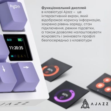 Бездротова механічна клавіатура Ajazz AK820 PRO PRO 75% Gift Switch Білий RGB (AK820PRO-G-PWB)