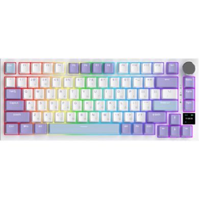 Бездротова механічна клавіатура Ajazz AK820 PRO PRO 75% Gift Switch Білий RGB (AK820PRO-G-PWB)