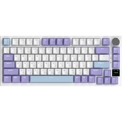 Бездротова механічна клавіатура Ajazz AK820 PRO PRO 75% Gift Switch Білий RGB (AK820PRO-G-PWB)