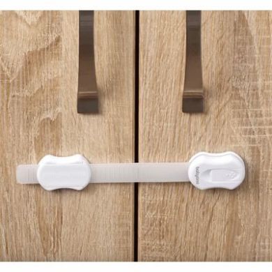 Безопасный дом: Универсальное защитное устройство для шкафов (2 шт) (Белый) BabyOno 944