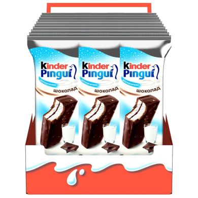 Бісквіт у шоколаді з молочною начинкою Kinder Pingui 30 г 5024111117322