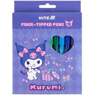 Фломастери Kuromi 12 кольорів Kite HK25-447-2