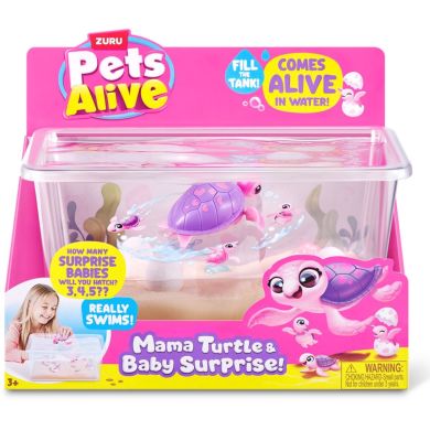 Интерактивный игровой набор PETS ALIVE серии Mama & Baby Surprise S1 МАМА ЧЕРЕПАХА С СЮРПРИЗОМ 9560