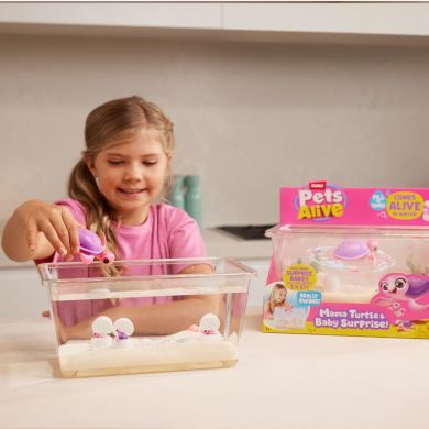 Интерактивный игровой набор PETS ALIVE серии Mama & Baby Surprise S1 МАМА ЧЕРЕПАХА С СЮРПРИЗОМ 9560