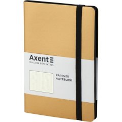 Книга записна Partner Soft, 125x195, 96 аркушів, крапка, золотиста Axent 8312-35-A