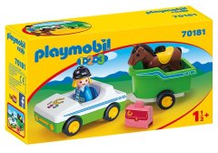 Конструктор Playmobil Машина с повозкой и лошадью 5 деталей 70181