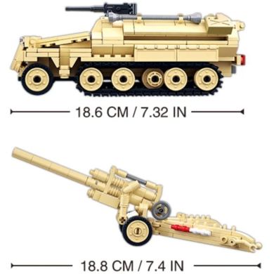 Конструктор SLUBAN M38-B0695 військова техніка, 460 деталей, фігурки, кор., 38-28,5-7 см.
