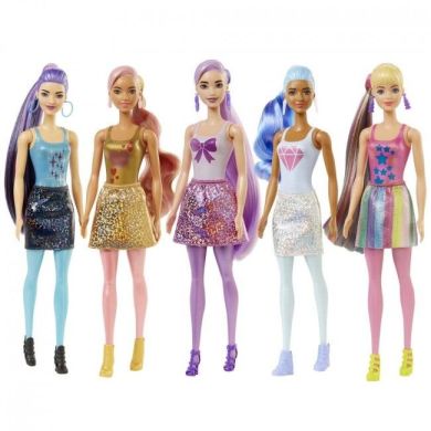 Лялька-сюрприз Barbie Кольорове перевтілення серія «Блискучі» в асортименті GTR93