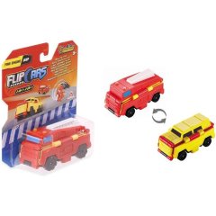 Машинка-трансформер Flip Cars 2в1 Пожежний автомобіль і позашляховик EU463875-05